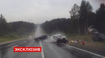 Смертельное ДТП с микроавтобусом под Нижним Новгородом попало на видео