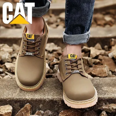 CAT Caterpillar Shoes Mens 9 M Oxford Brown Leather Lace Up Casual Round  P714515 | eBay