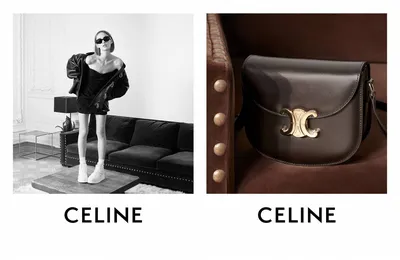 Celine Triomphe Chain Shoulder Bag Black in Shiny Calfskin Leather with  Gold-tone - US
