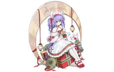 Обои girl, Christmas, anime, beautiful, pretty, attractive, handsome,  Dewey, Azur Lane картинки на рабочий стол, раздел арт - скачать