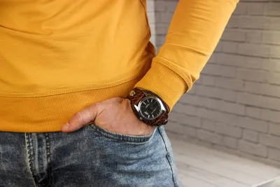 Наручные часы мужские часы с кожаным ремешком часы на руку подарок – купить  онлайн на Ярмарке Мастеров – PZTACRU | Часы наручные, Курган