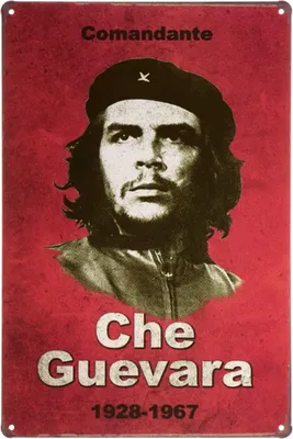 ᐉ Табличка металлическая Че Гевара/Che Guevara Comandante 20x30 см