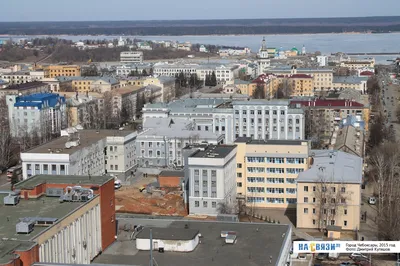 Вид сверху на центр города - Чебоксары