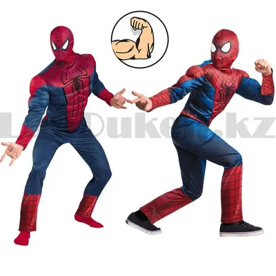 Костюм Человек Паук Spider Man взрослый красно-синий (id 96687494)