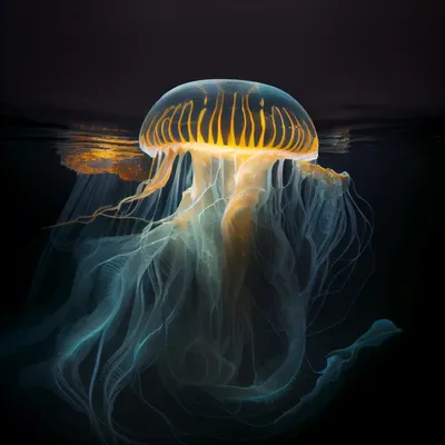cgi чёрная медуза из дыма на …» — создано в Шедевруме