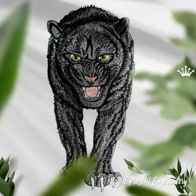 С анимацией Чёрная пантера 3D модель - Скачать Животные на 3DModels.org