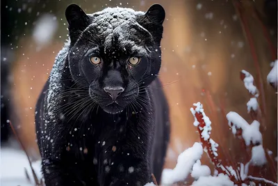 Картина Черная пантера ᐉ Остапюк Кристина ᐉ онлайн-галерея Molbert.