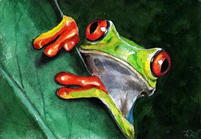Чёрная жаба с большими жёлто-…» — создано в Шедевруме