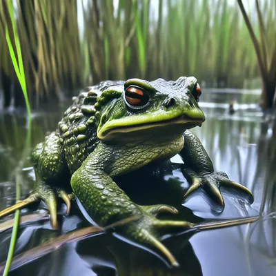 Черная большая жаба с большим глазом и грубой кожей Стоковое Фото -  изображение насчитывающей посмотрите, олухов: 165151534