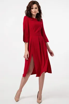 Платье 875-03 темно-красный - купить с доставкой по Москве и России. Цены.  Женская одежда FLY оптом и в розницу