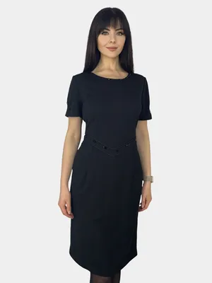 Купить Офисное классическое черное платье