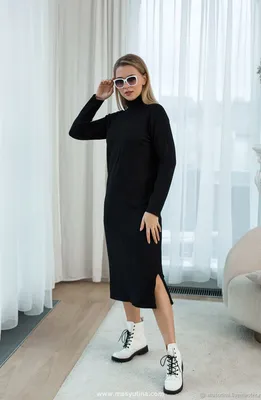 Купить Женское черное офисное платье в Корейском стиле на весну и осень,  лоскутное платье с сетчатыми рукавами в горошек, элегантное бархатное  нежное платье миди | Joom
