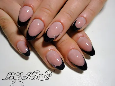 Черный френч - Галерея NailBoxClub.ru