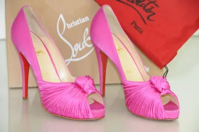 $865 New CHRISTIAN LOUBOUTIN Lady Gres Pink Fuchsia Satin Platform SHOES  38.5 | eBay