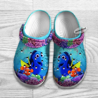 Nemo And Dory Fish Blue Sea Pattern Disney Graphic Cartoon Crocs Shoes -  Jolly Family Gifts