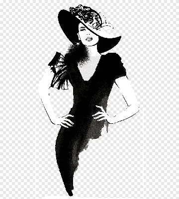 Скачать - Женщина в шляпе — стоковая иллюстрация #125611394 | Dessin de  visage, Peinture de silhouette, Dessins faciles
