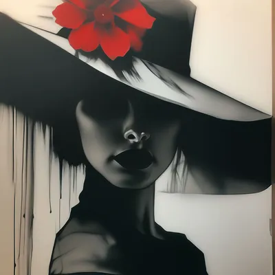 дама в шляпе с ободком из красных роз Photos | Adobe Stock