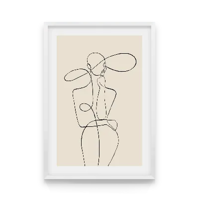 Женщина в шляпе, контурный рисунок Векторное изображение ©CosmoSquirrel  132183530
