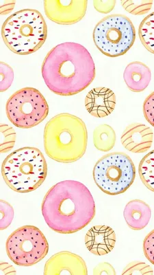 Милые пончики | Wallpaper iphone cute, Cute wallpapers, Cute backgrounds