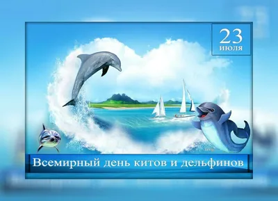 23 июля - День китов и дельфинов | Интересные факты, Открытки, Дельфины