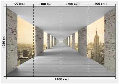 Фотообои / флизелиновые обои Нью-Йорк 4 x 2,6 м - купить в Москве за 6428  руб.