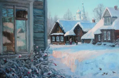 Зимняя деревня - Корзина - Обои на рабочий стол - Галерейка
