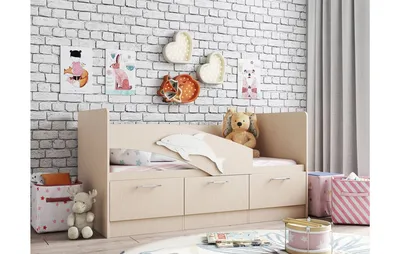 Детская кровать Дельфин-5 ЛДСП, 80х160 купить за 11 760 руб. — Московский  Дом Мебели