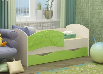 Купить Детская кровать Дельфин-2 розовый металлик / белфорд 80х200 см за 12  290 ₽ в Твери с доставкой | НОНТОН