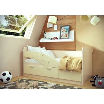 Детская кровать Дельфин-2 1,4 м купить в Санкт-Петербурге по цене 8 800 ₽ в  интернет-магазине «Комод78».