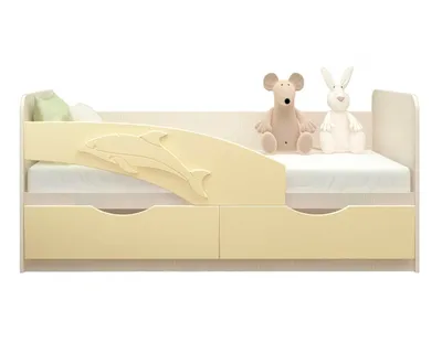 Детская кровать Дельфин-3 МДФ сиреневый, 80х160 купить за 11 799 руб. —  Московский Дом Мебели