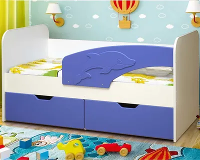 Детская кровать Дельфин-1 МДФ 80х160 - от официального производителя Миф в  Москве / Детские кровати в Москве - интернет магазин мебели для детей  Deti-krovati.ru