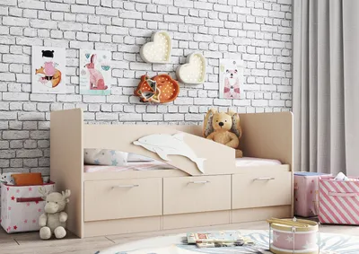 Детская кровать Дельфин-3 МДФ салатовый (80х160) - купить за 9 490 руб. в  Москве - Интернет магазин «Мебель Скоро»