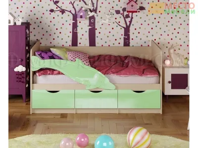 Детская кровать \"Дельфин-55 венге\" купить по цене 16,303.00 рублей в  Белгороде