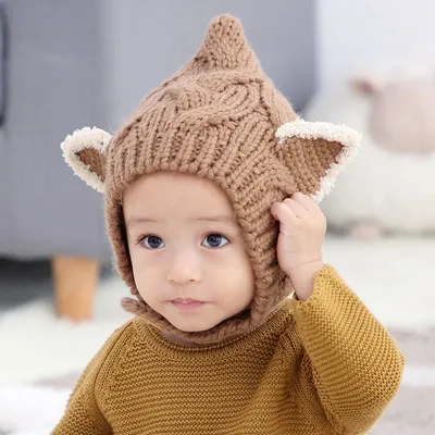 Детская шапка с милыми животными ушками, зима-осень, защитная шапка для  маленьких мальчиков и девочек, мягкая вязаная шапка, детская шапочка,  шапочка для малышей – купить по низким ценам в интернет-магазине Joom