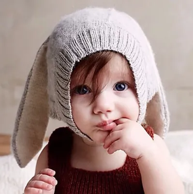 Вязания крючком Детская шапка с заячьими ушками Форма однотонные Цвет  вязаная шапка для новорожденных шапочки для девочек ясельного возраста,  Gorro, защищающая малыша от солнца Детская Подставки для фотографий |  AliExpress