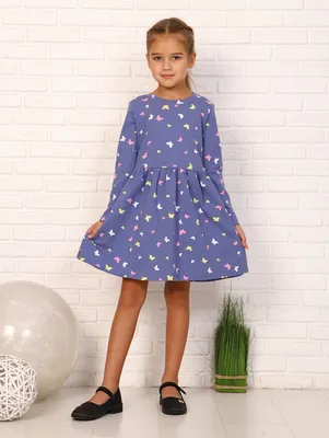 Купить Платье Мотылек детское дл. рукав [индиго] в интернет-магазине  Ивановский текстиль