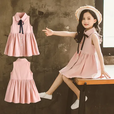 На девочку Платье лето 2021 новая коллекция корейская версия модный для  маленькой принцессы юбка детские Тренд летних юбок в западном стиле для  больших мальчиков