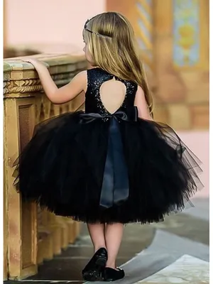 Вечернее черное платье для девочки из пайток и фатина | красный, черный|р.  70, 80, 90, 100, 110