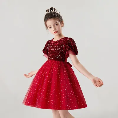 Купить платье пайетки со шлейфом для девочки в интернет-магазине Забияки