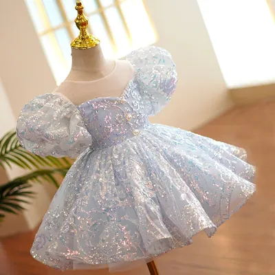 Платье для девочки с пайетками, фиолетовое купить по цене 2615 ₽ в  интернет-магазине KazanExpress