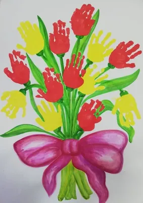 рисунок на 8 марта, рисунок в садик | Рисунки, Детские рисунки, Рисунок