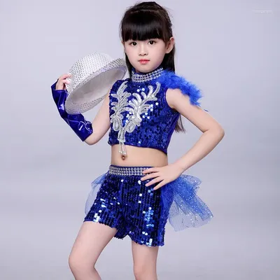 Стадия Wear Girl Jaze Sequin Детские Танцевальные Костюмы Хип Хоп От 1 781  руб. | DHgate