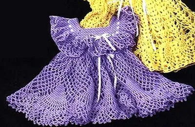 Детское вязаное платье крючком (фиолетовое) - Вяжи.ру