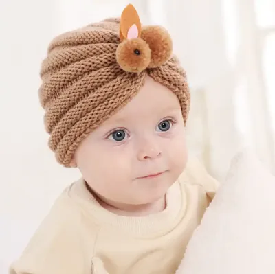 горячие продажи вязаные зимние детские девочки кролик шапка конфеты цвет  капот тюрбан шапки повязка на голову для новорожденных аксессуары для  волос| Alibaba.com