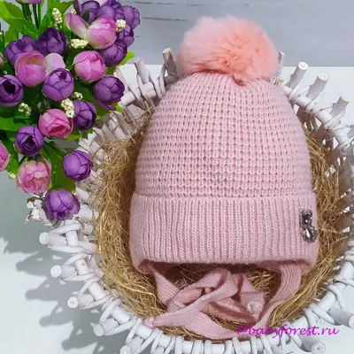 Теплая зимняя шапка для новорожденных купить за 390 руб. в  интернет-магазине Детский Лес с быстрой доставкой