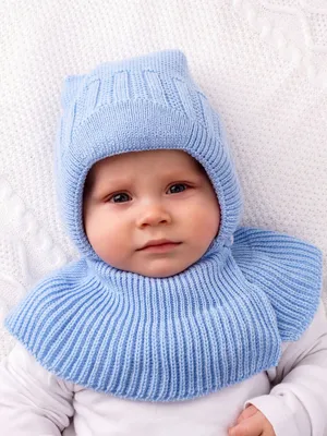 Шапочка для новорожденного без завязок Зима, цвет голубой - купить в  интернет-магазине в Санкт-Петербурге с доставкой