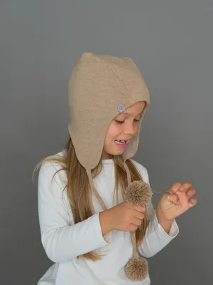 Детские шапки на завязках для девочек и мальчиков трикотажные