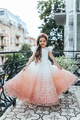 Купить пышное платье для девочки розового цвета Marita Pink ❃Детские платья  ОПТом от производителя ☙Валентина Гладун