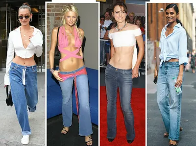Девушек в джинсах с низкой талией фото
