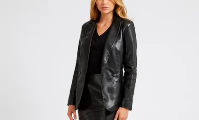 Кожаная куртка Tiya moda - купить с доставкой по выгодным ценам в  интернет-магазине OZON (228811914)
